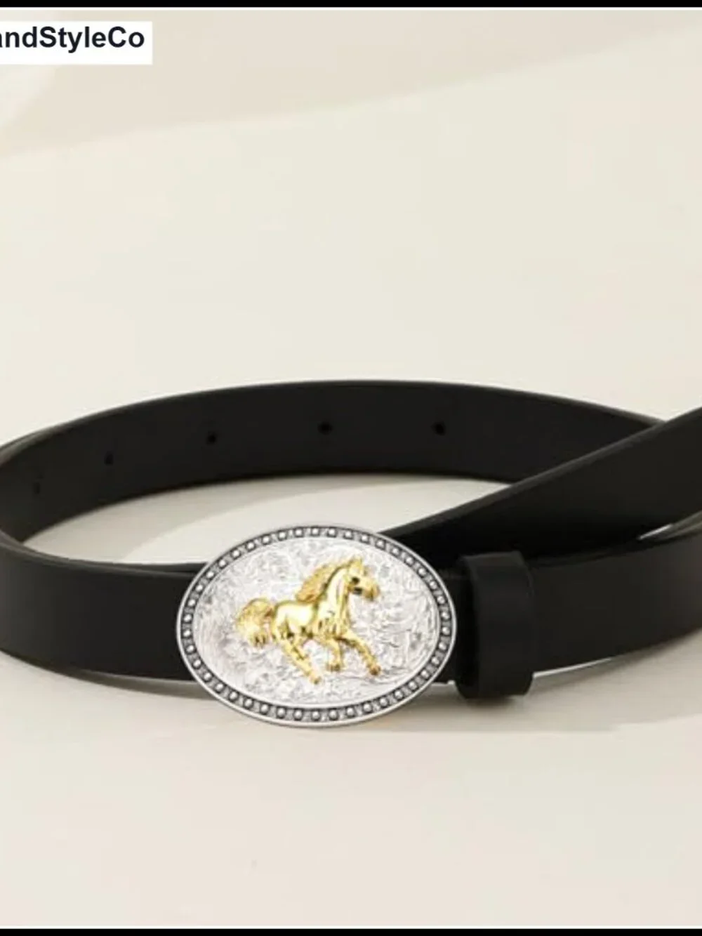 Western Horse Belt Buckle for Men Women, Zinc Alloy Rodeo Cowboy Accessory,